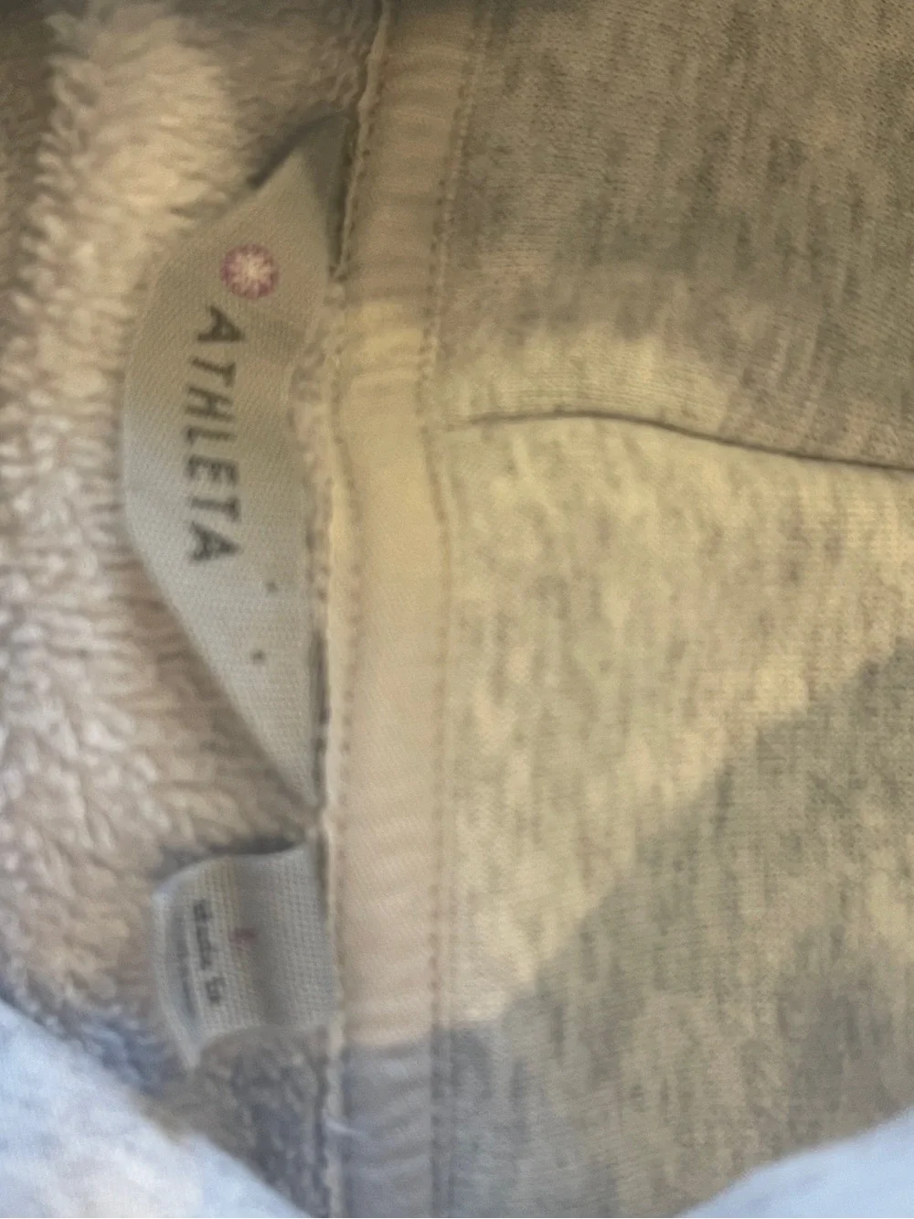 Athleta Light Grey Cowl Neck Sweater